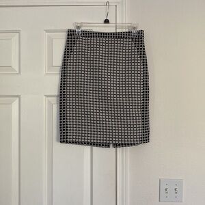 The Limited pencil skirt in black and white.